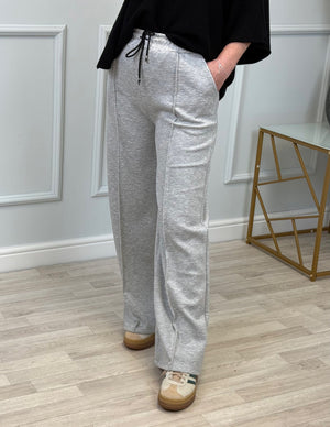 Alexandria Wide Straight Leg Trousers 8-18 Grey