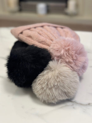 Cable Knit Pom Pom Hat (8 Colours) - Susie's Boutique