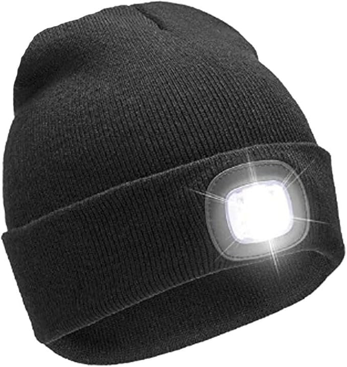 LED Lighted Beanie Hat ( 3 Colours)Dog Walking, Night Jogging  etc - Susie's Boutique