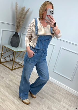 G-Smack Naomi Denim Dungarees - Straight Leg (Sizes 10-20)