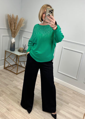 Twinkle Burst Sequin Jumper 8-16 Green