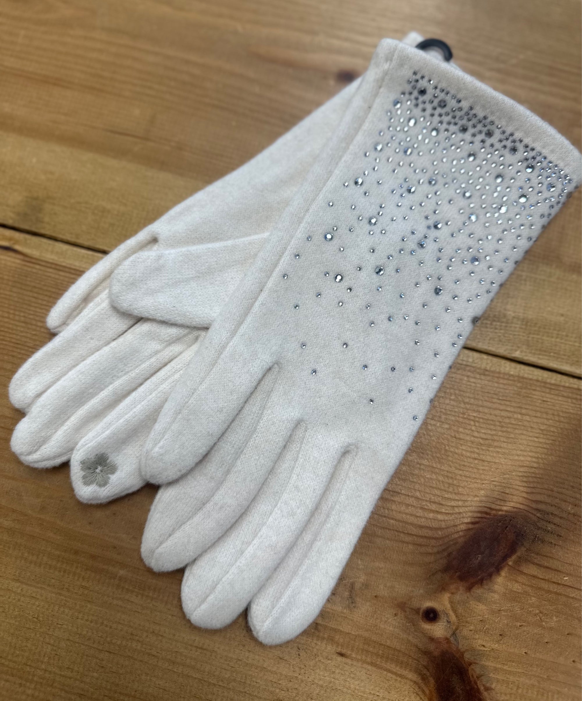 Diamante Detail Gloves ( 4 Colours) - Susie's Boutique