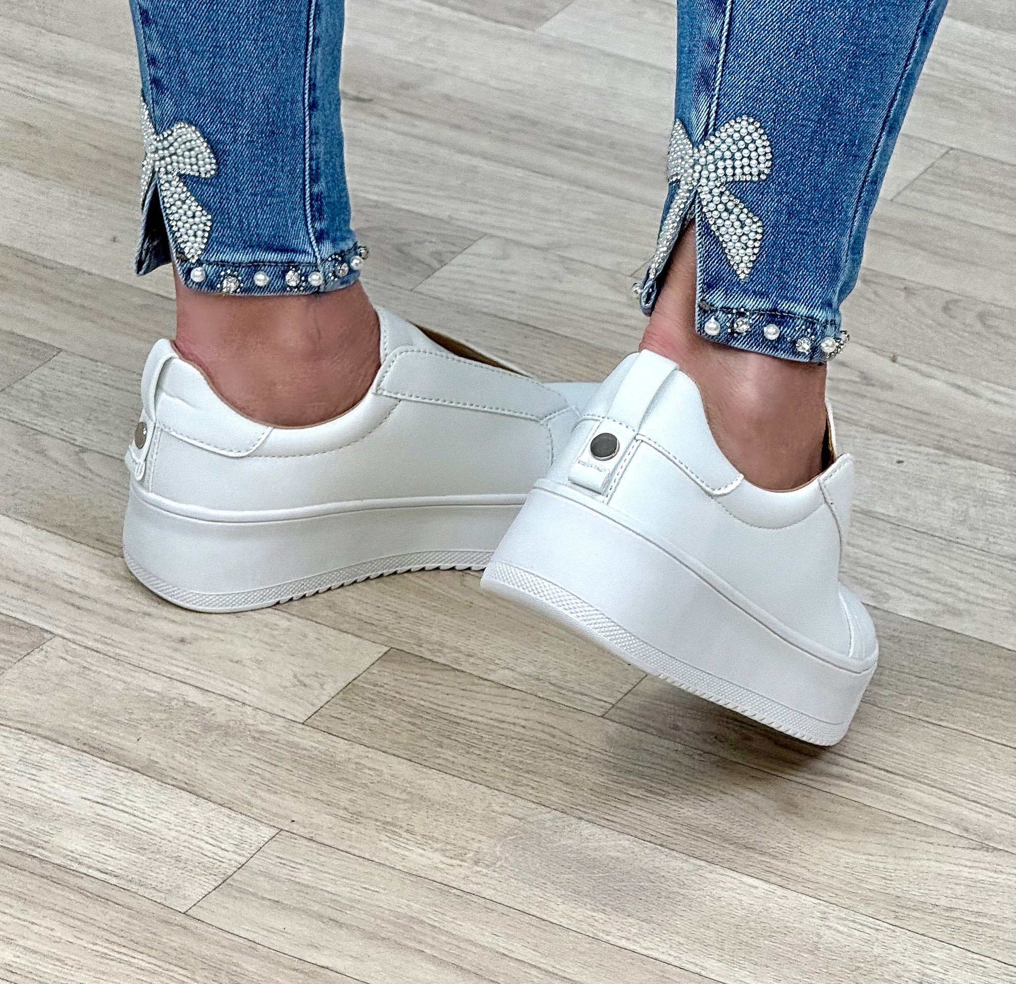 Riva Slip-On Platform Trainers White