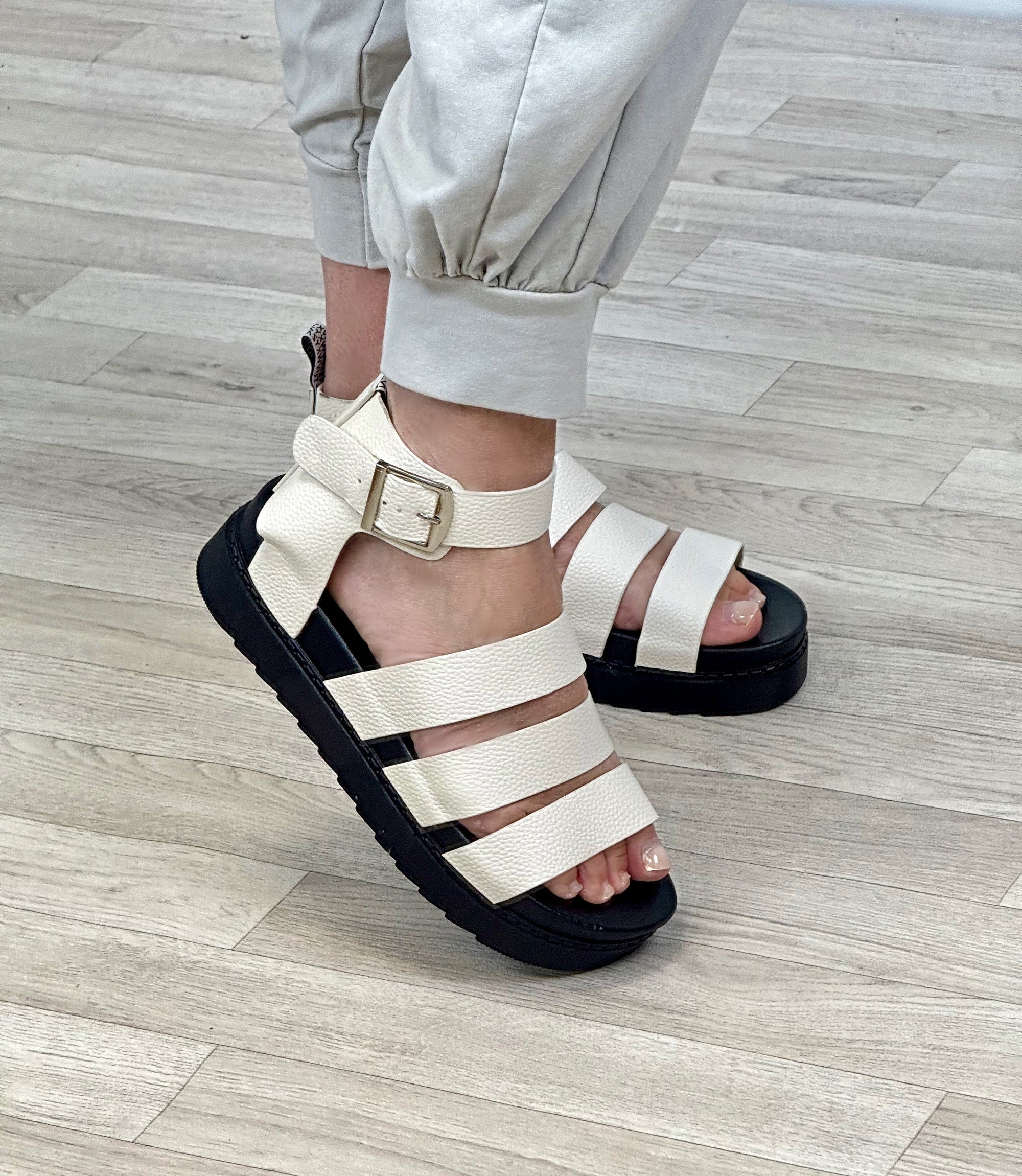 Sara Chunky Gladiator Sandals Sand