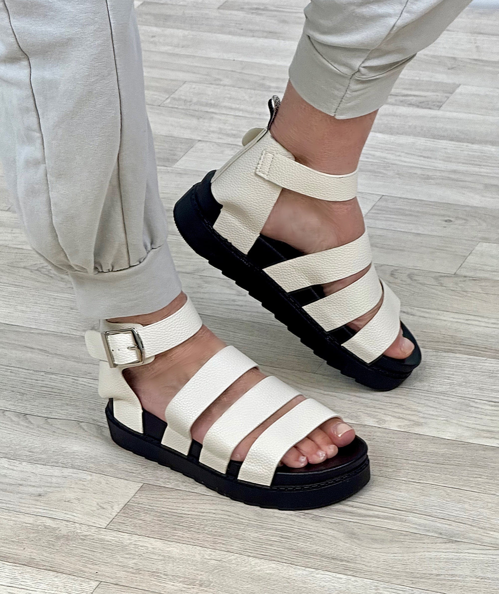 Sara Chunky Gladiator Sandals Sand