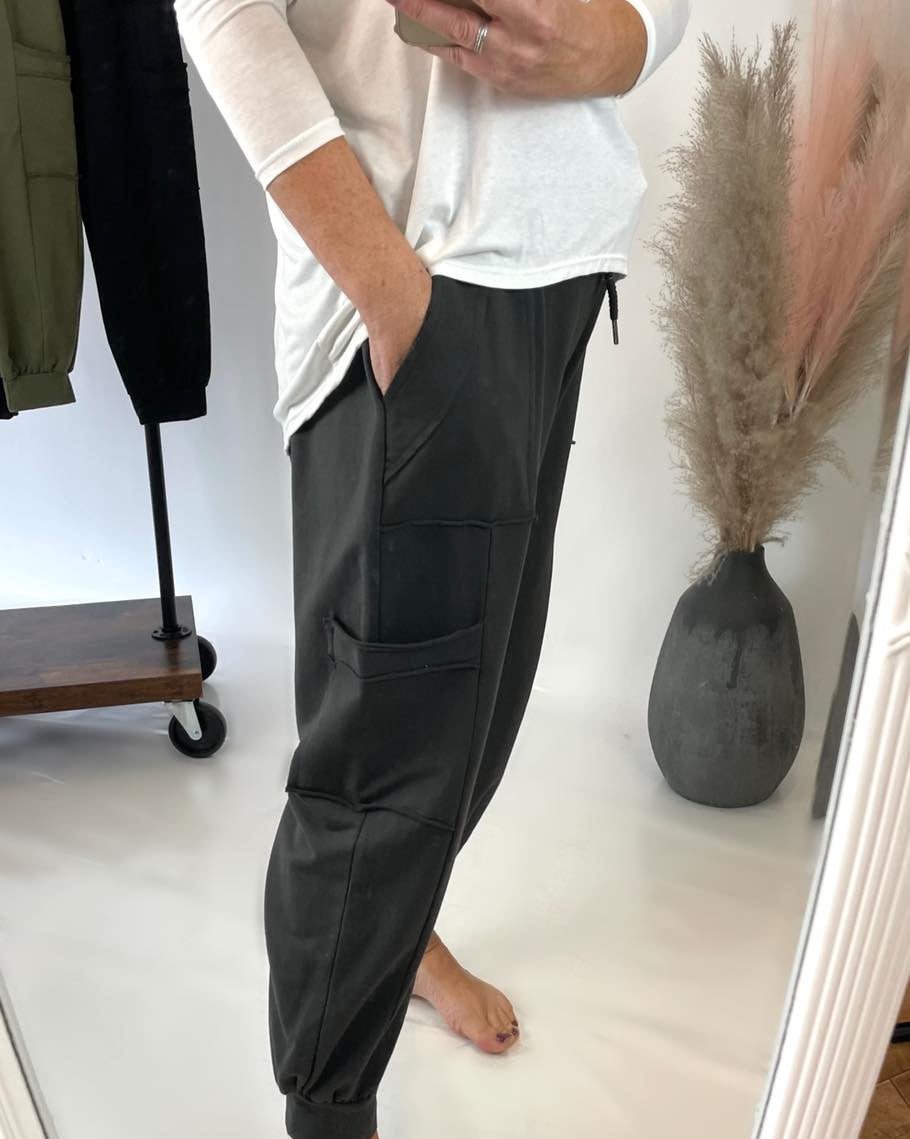 Tanya Cargo Joggers 8-16 Slate - Susie's Boutique