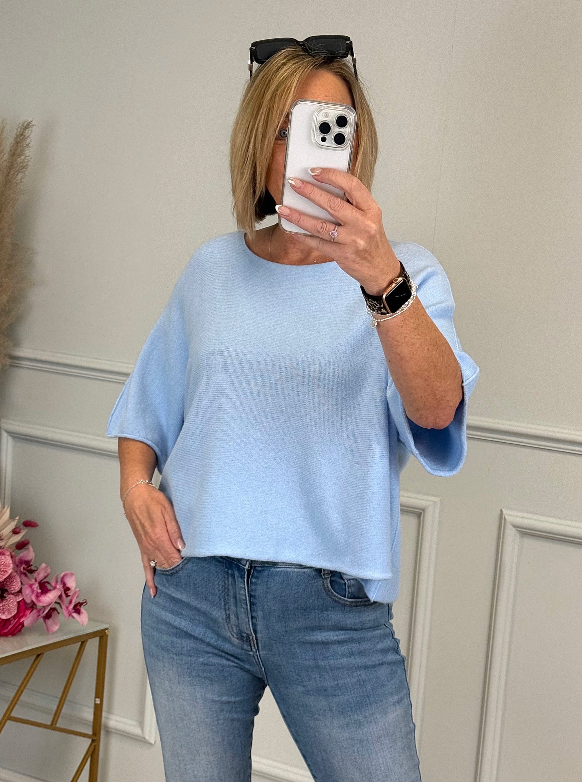 Serelai Wide-Sleeve Jumper 8-18 Blue