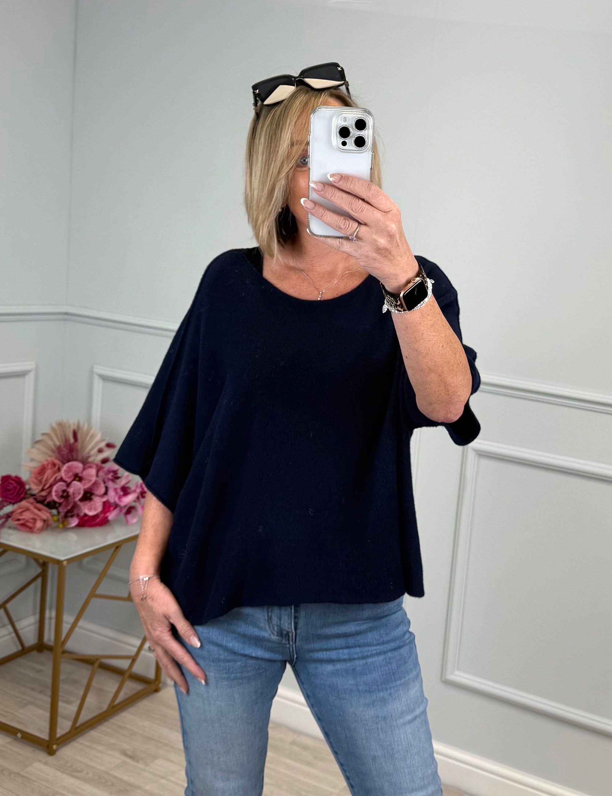 Serelai Wide-Sleeve Jumper 8-18 Navy