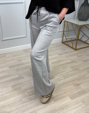 Alexandria Wide Straight Leg Trousers 8-18 Grey