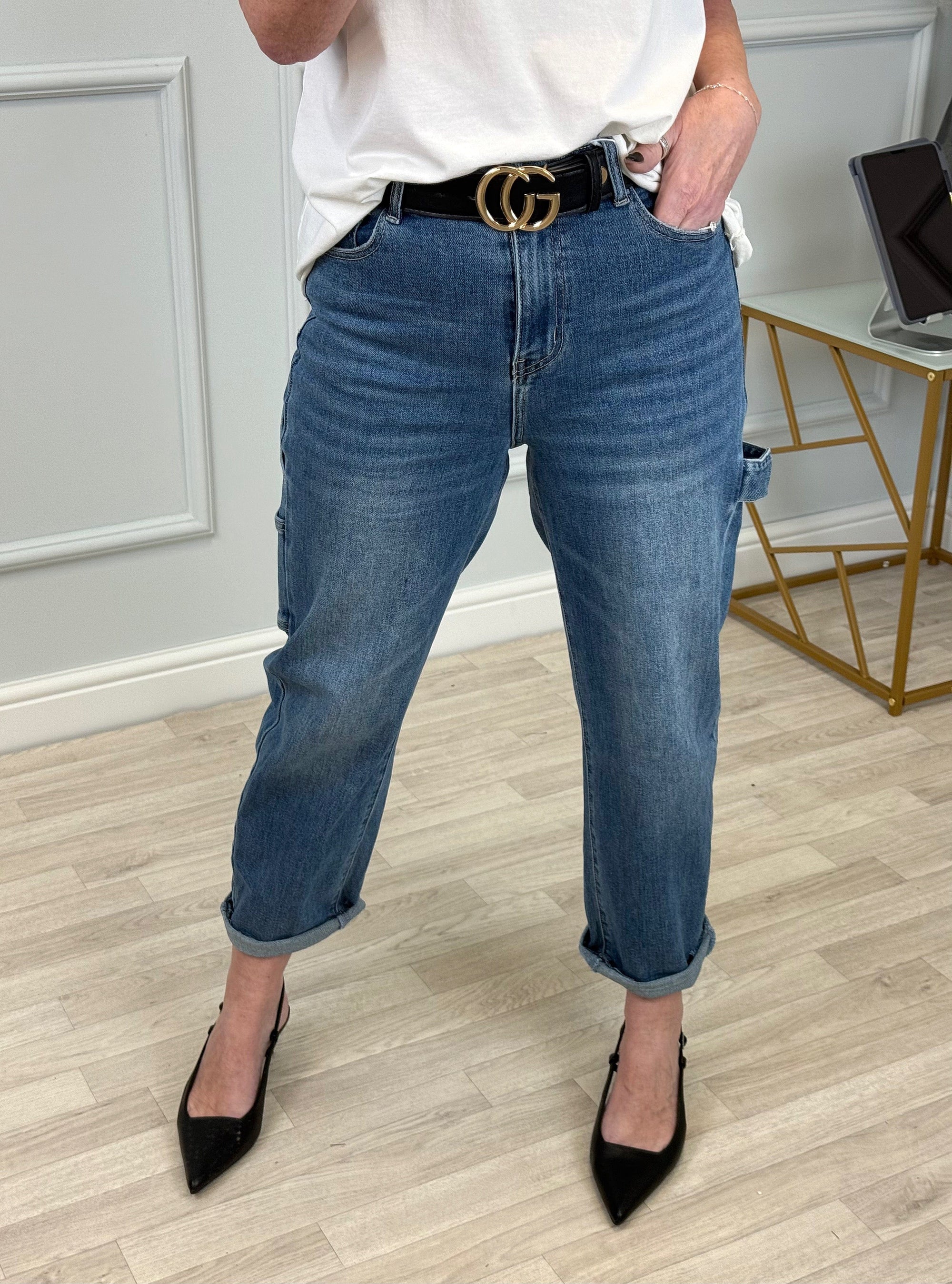 Evelyn Stretch Retro Barrel Jeans 10-20