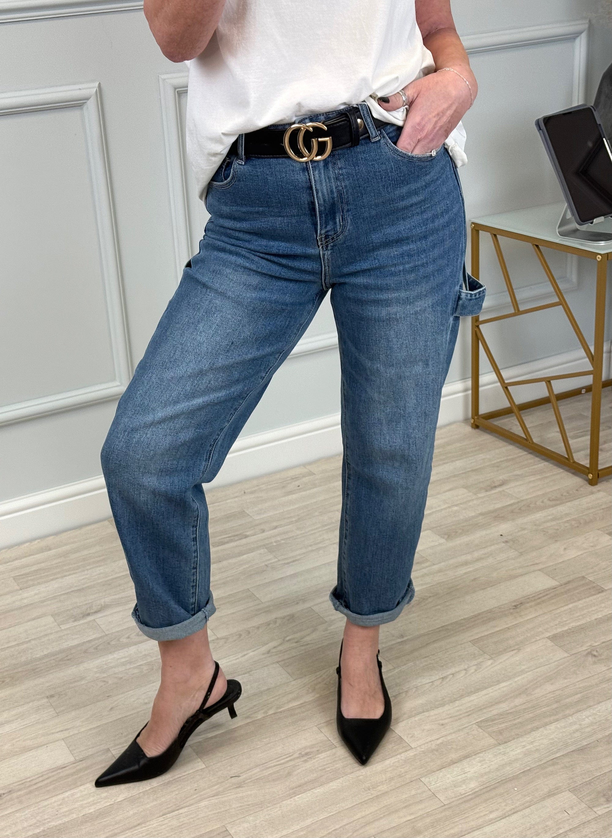 Evelyn Stretch Retro Barrel Jeans 10-20