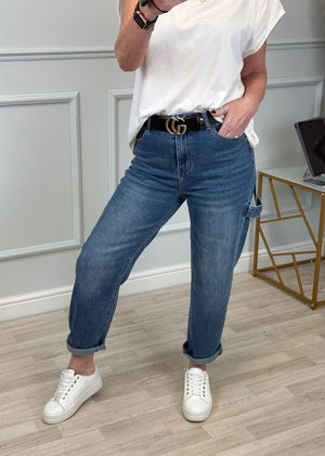 Evelyn Stretch Retro Barrel Jeans 10-20