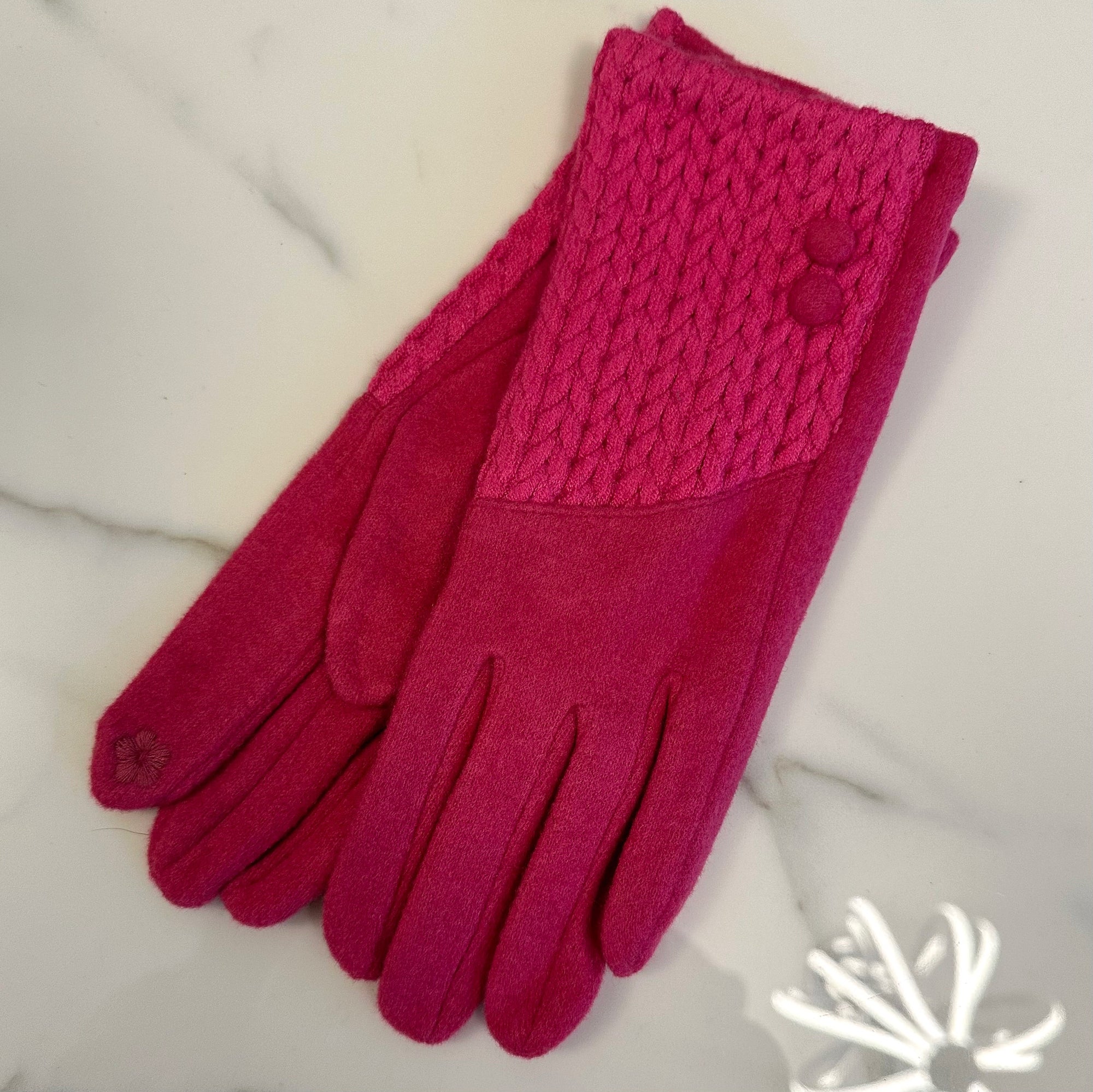 Cable Knit Detail Gloves (4 Colours) - Susie's Boutique