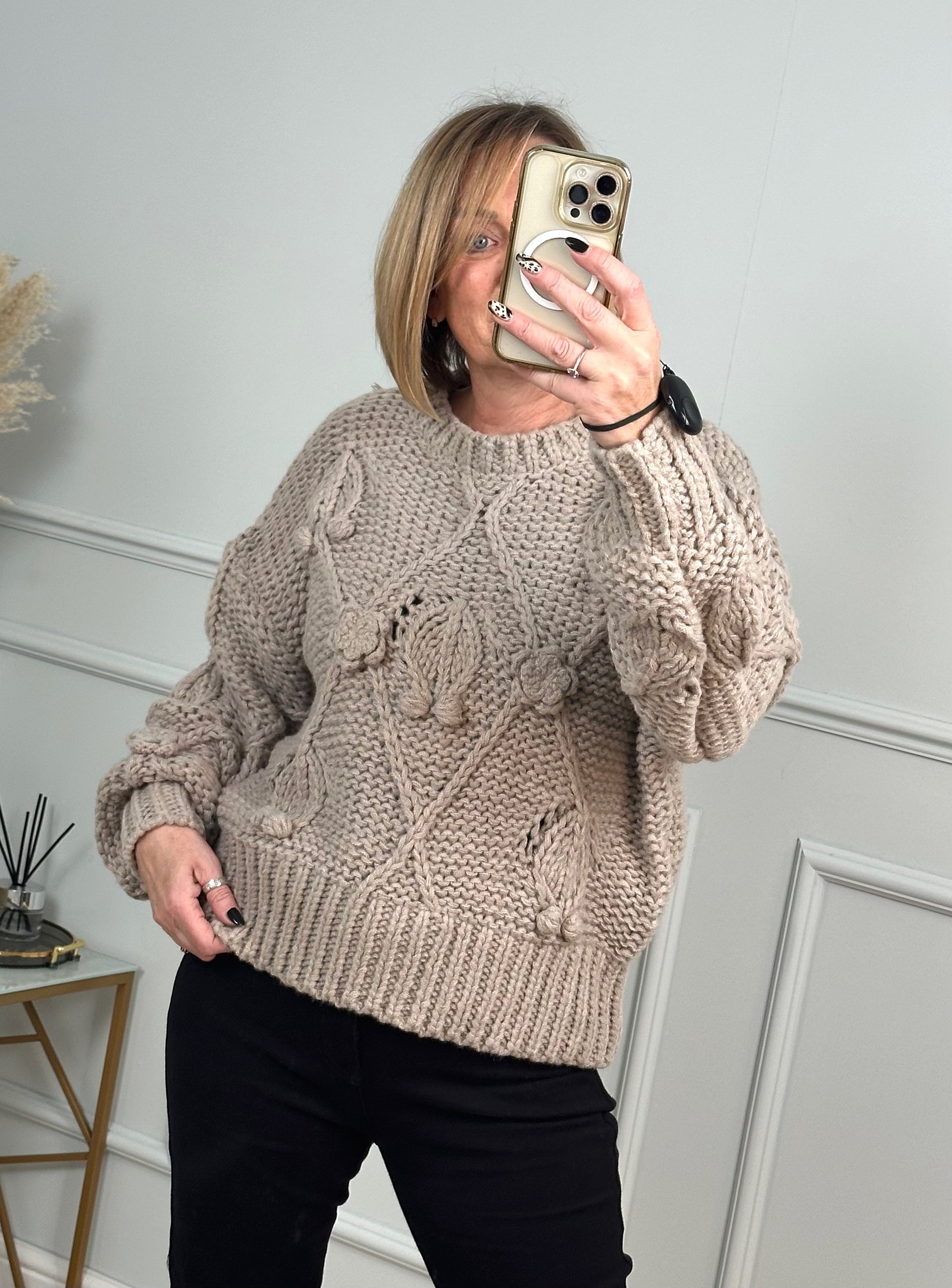 Nikita Chunky Fisherman Knit Jumper 8-18 Mocha - Susie's Boutique