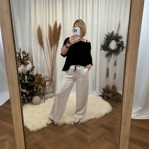 Alexandria Wide Straight Leg Trousers 8-18 Sand