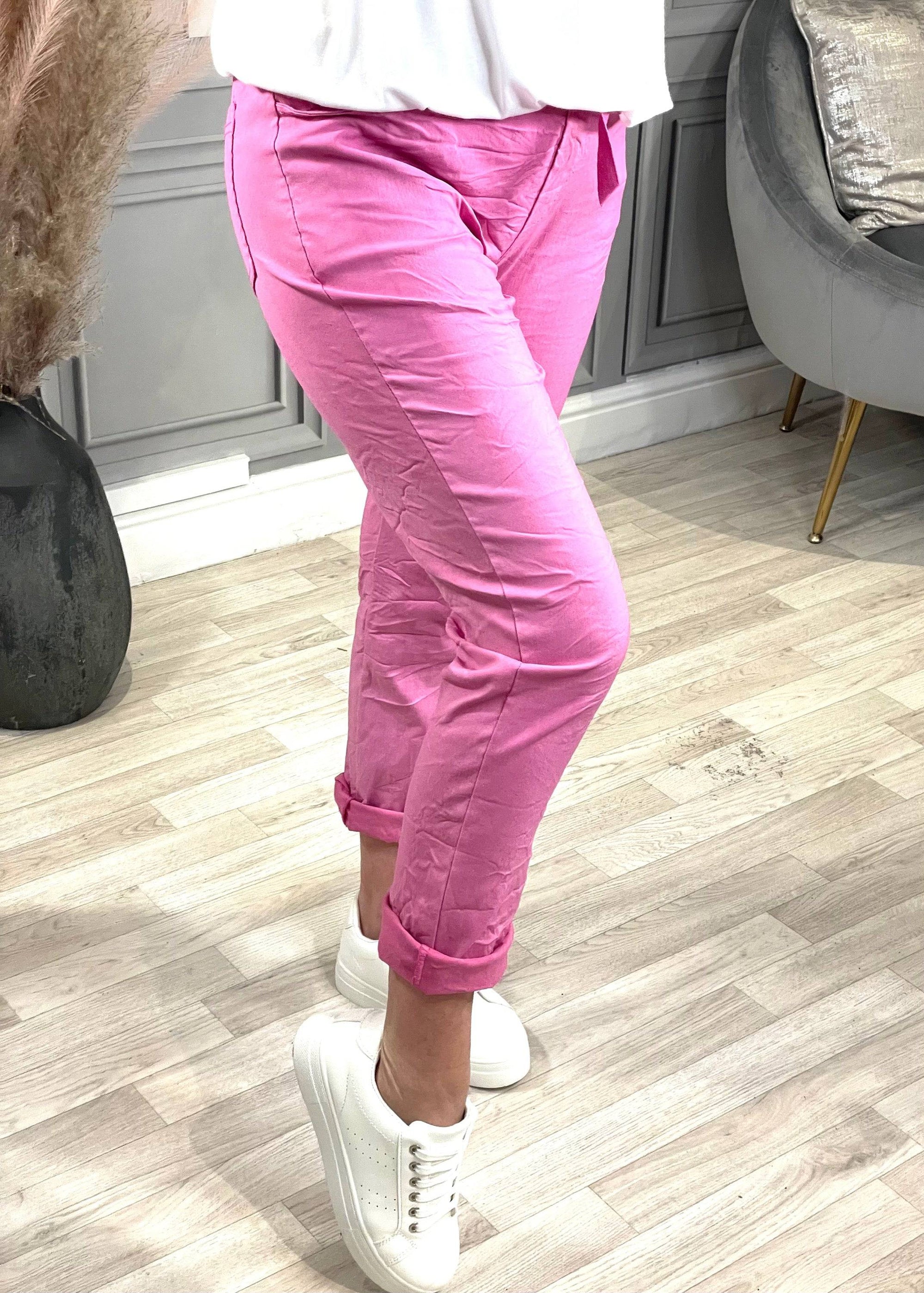 Julia Stretch Magic Trousers 8-22 candy pink