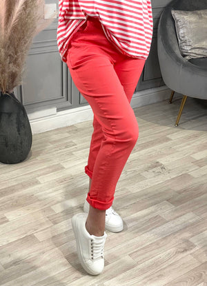 Julia Stretch Magic Trousers 8-22 Coral