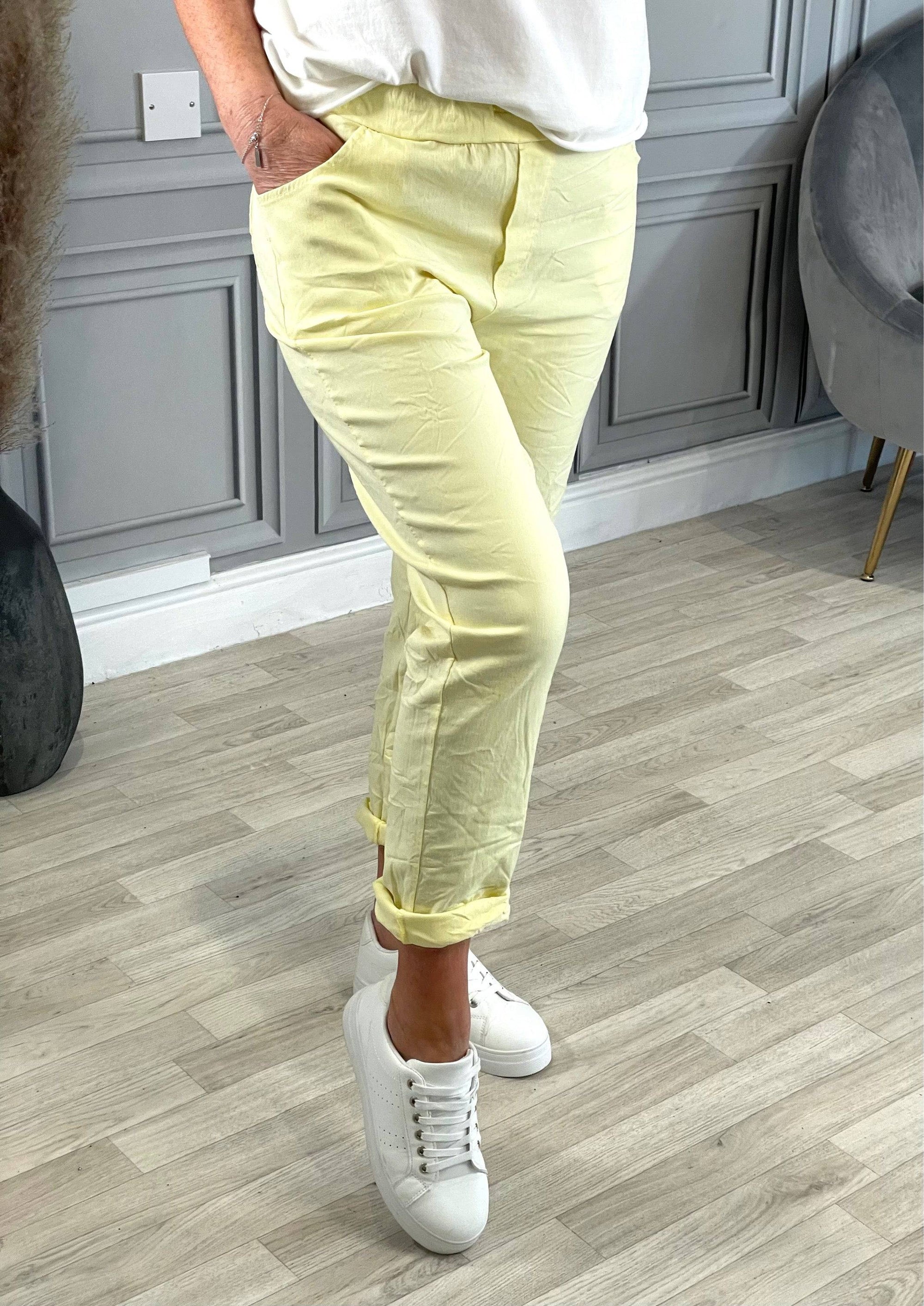 Julia Stretch Magic Trousers 8-22 Lemon