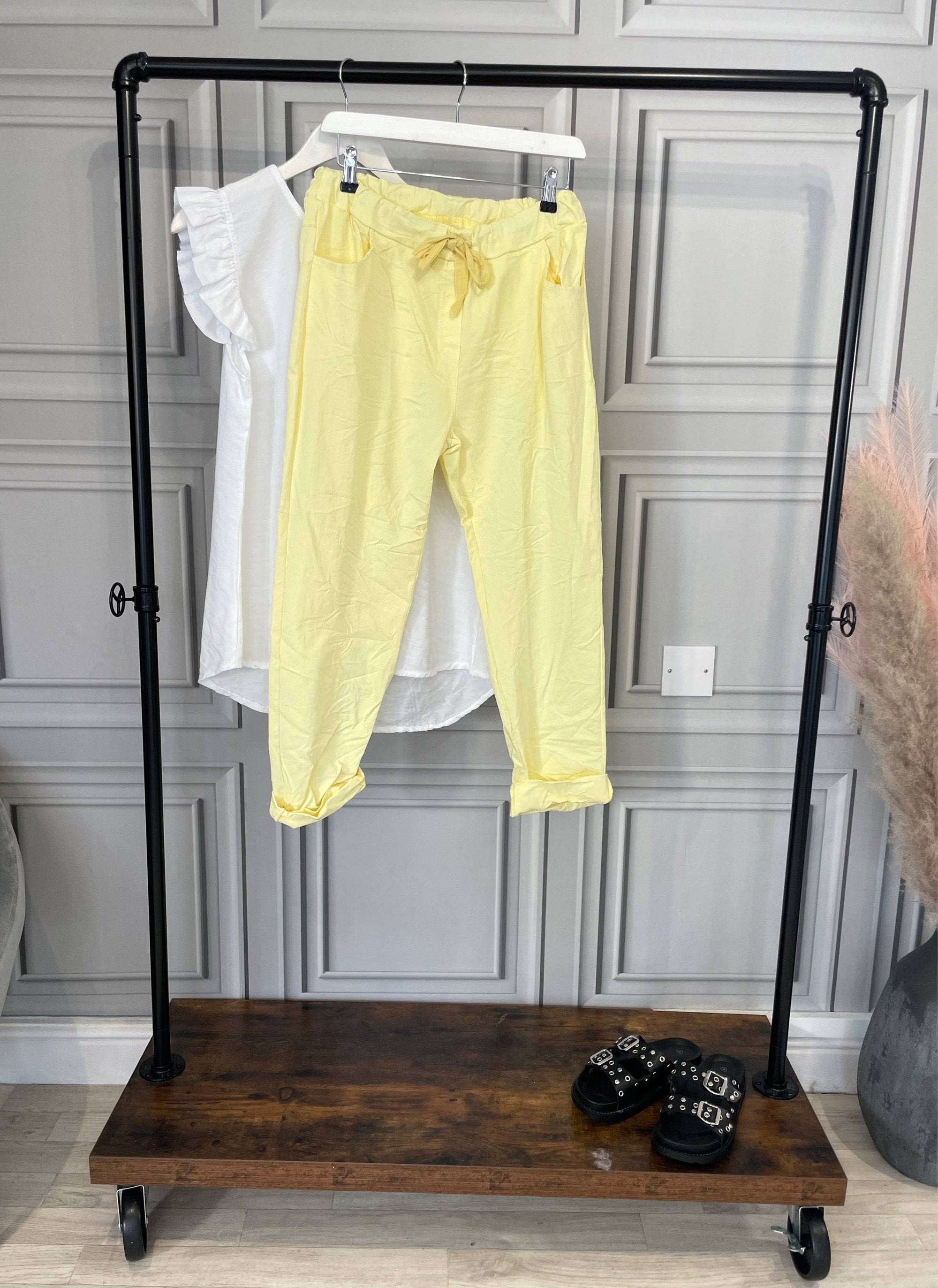 Julia Stretch Magic Trousers 8-22 Lemon