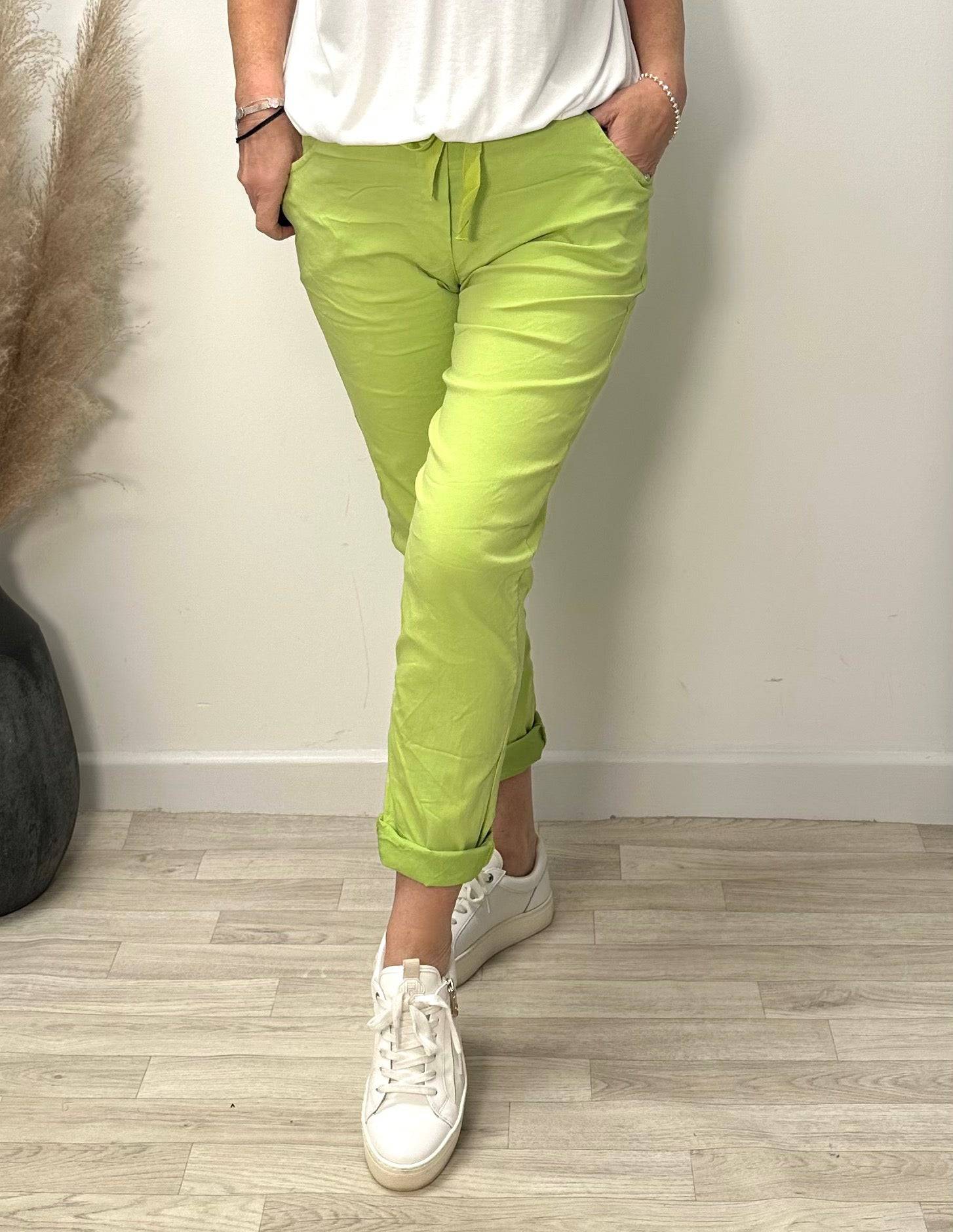 Julia Stretch Magic Trousers 8-22 Lime