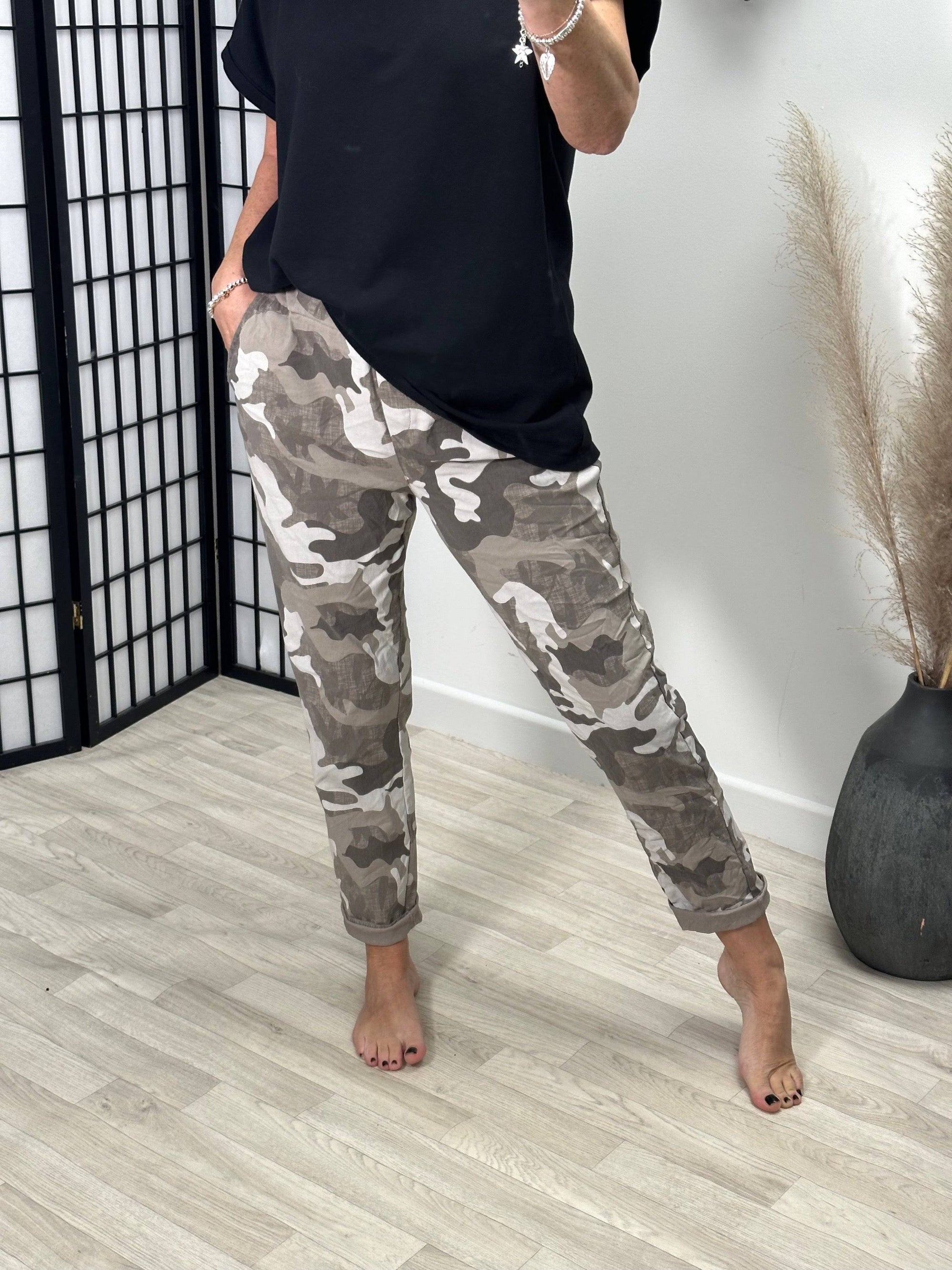 Becca Camouflage Magic Trousers 18-22 Mocha NO RETURNS ON SALE ITEMS