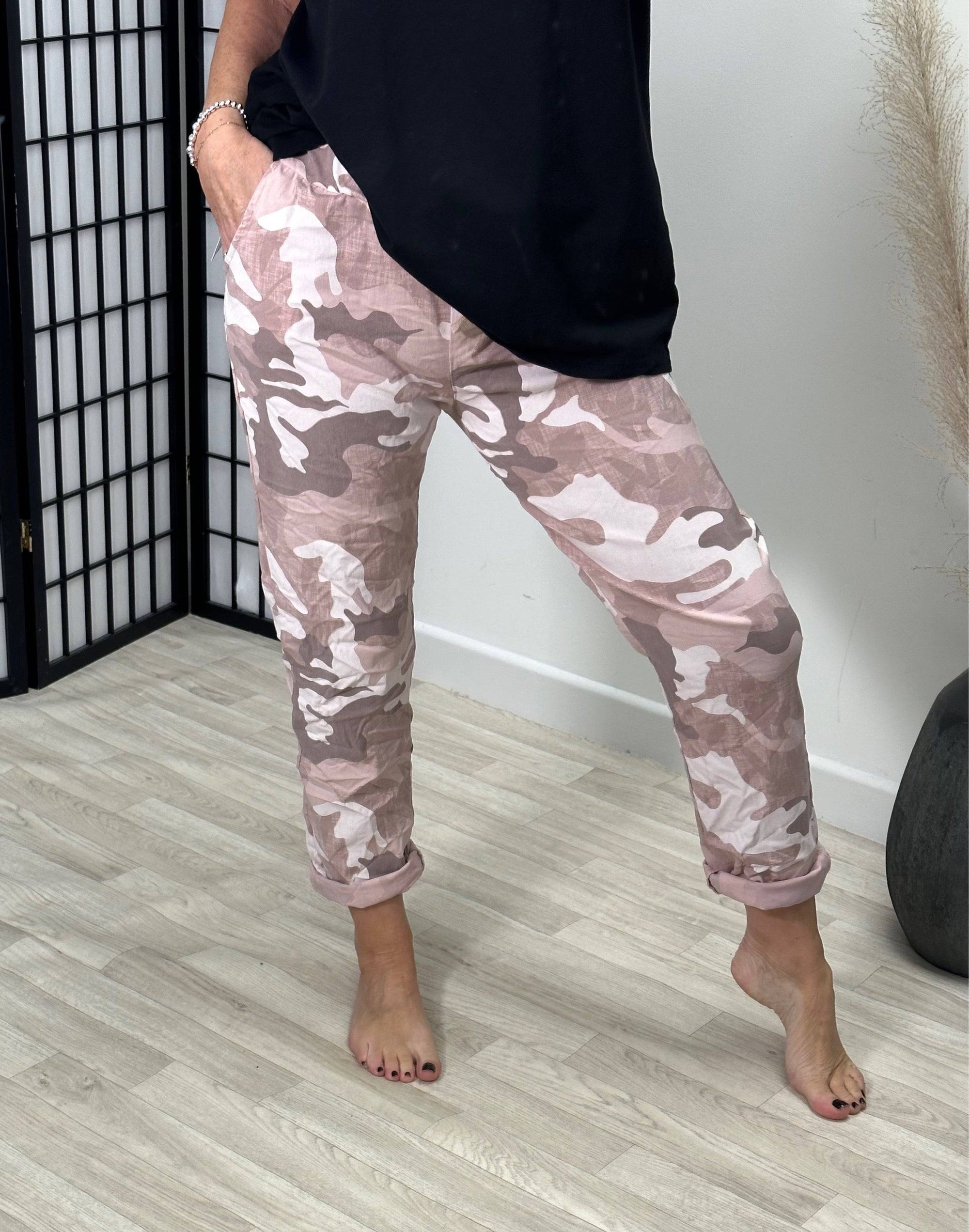 Becca Camouflage Magic Trousers 8-22 Pink