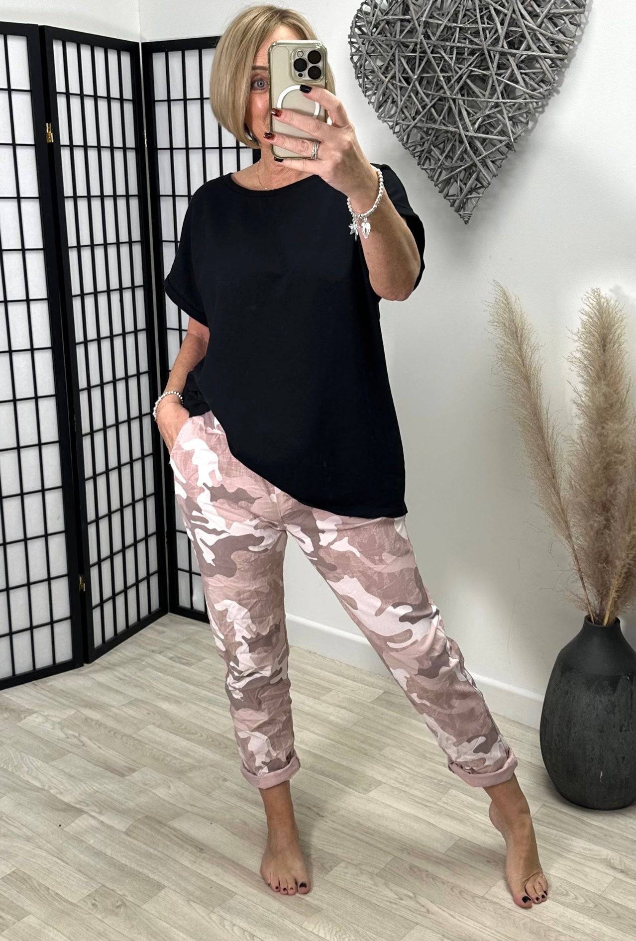 Becca Camouflage Magic Trousers 8-22 Pink