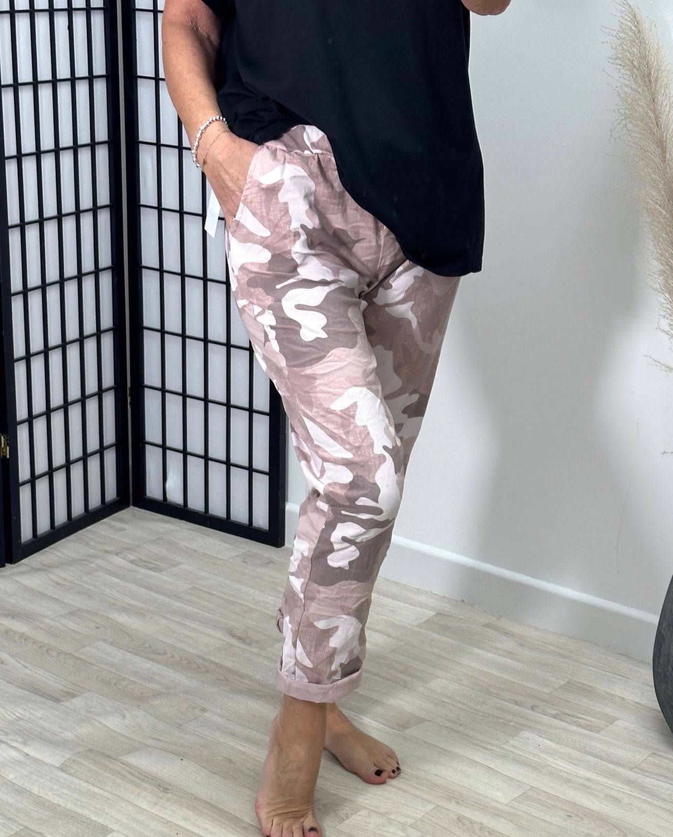 Becca Camouflage Magic Trousers 8-22 Pink