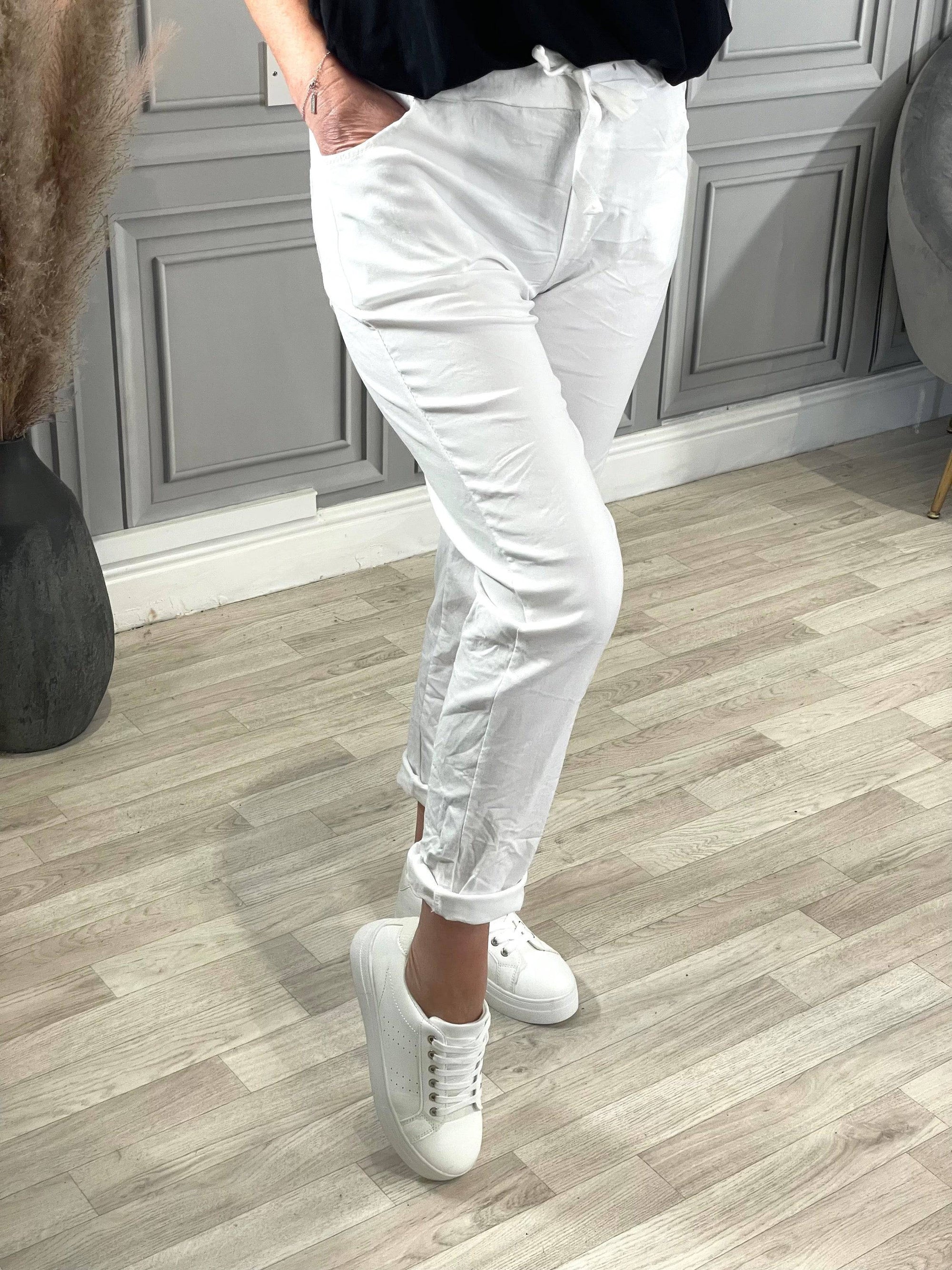 Julia Stretch Magic Trousers  8-22 White