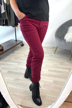 Julia Stretch Magic Trousers 8-22 Wine