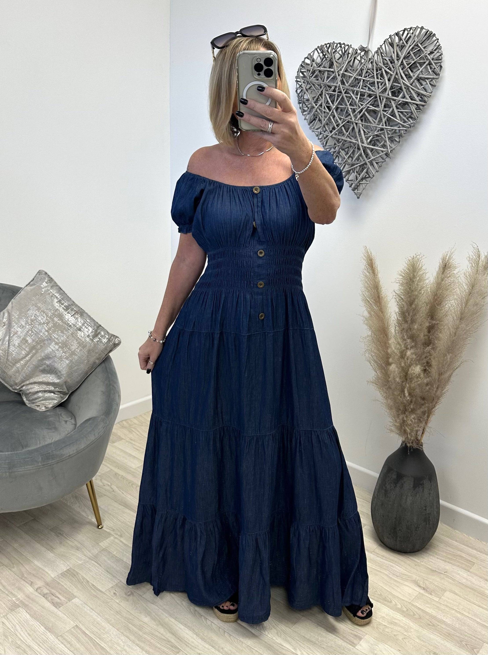 Ria Chambray Magic Maxi Dress 8-18