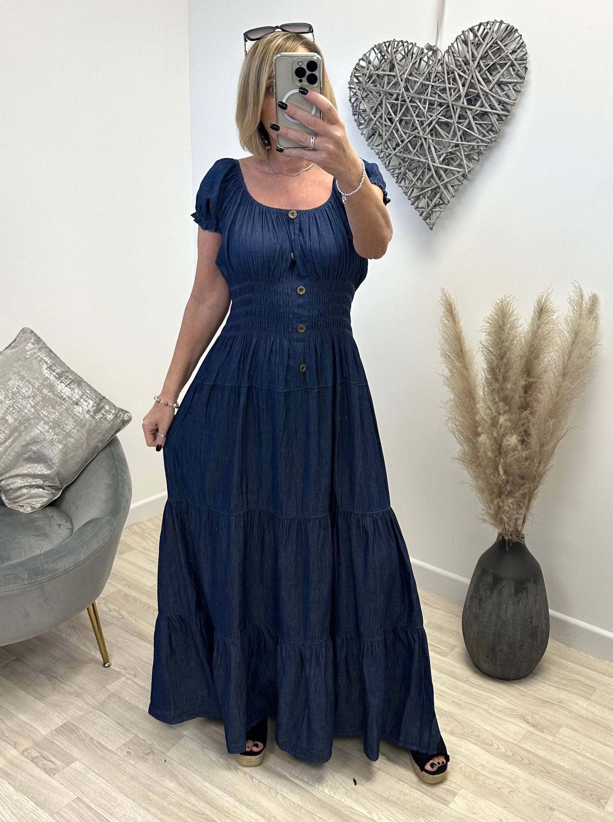 Ria Chambray Magic Maxi Dress 8-18