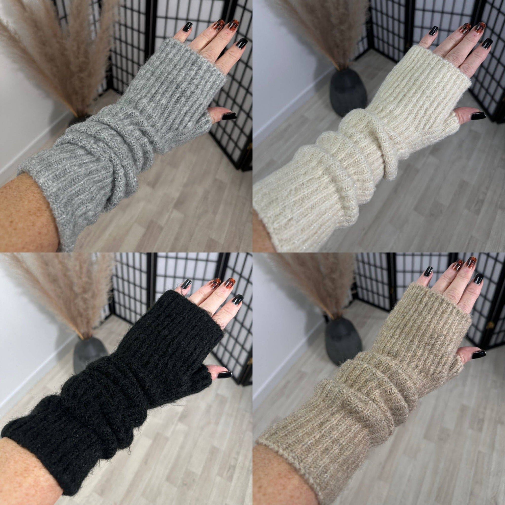 Long Length Fingerless Gloves (4 Colours)