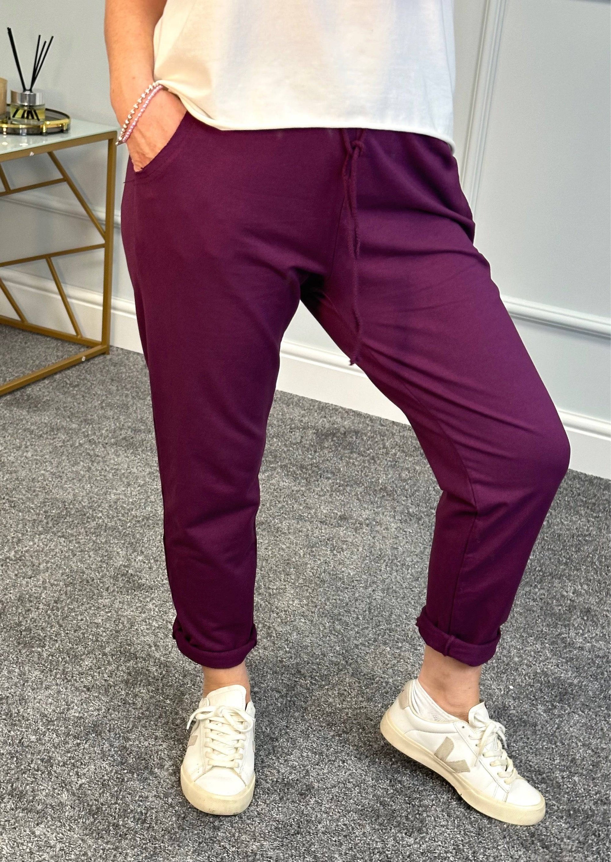 Essential Plain Joggers 8-16 Plum