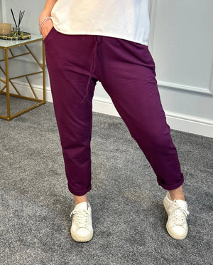 Essential Plain Joggers 8-16 Plum