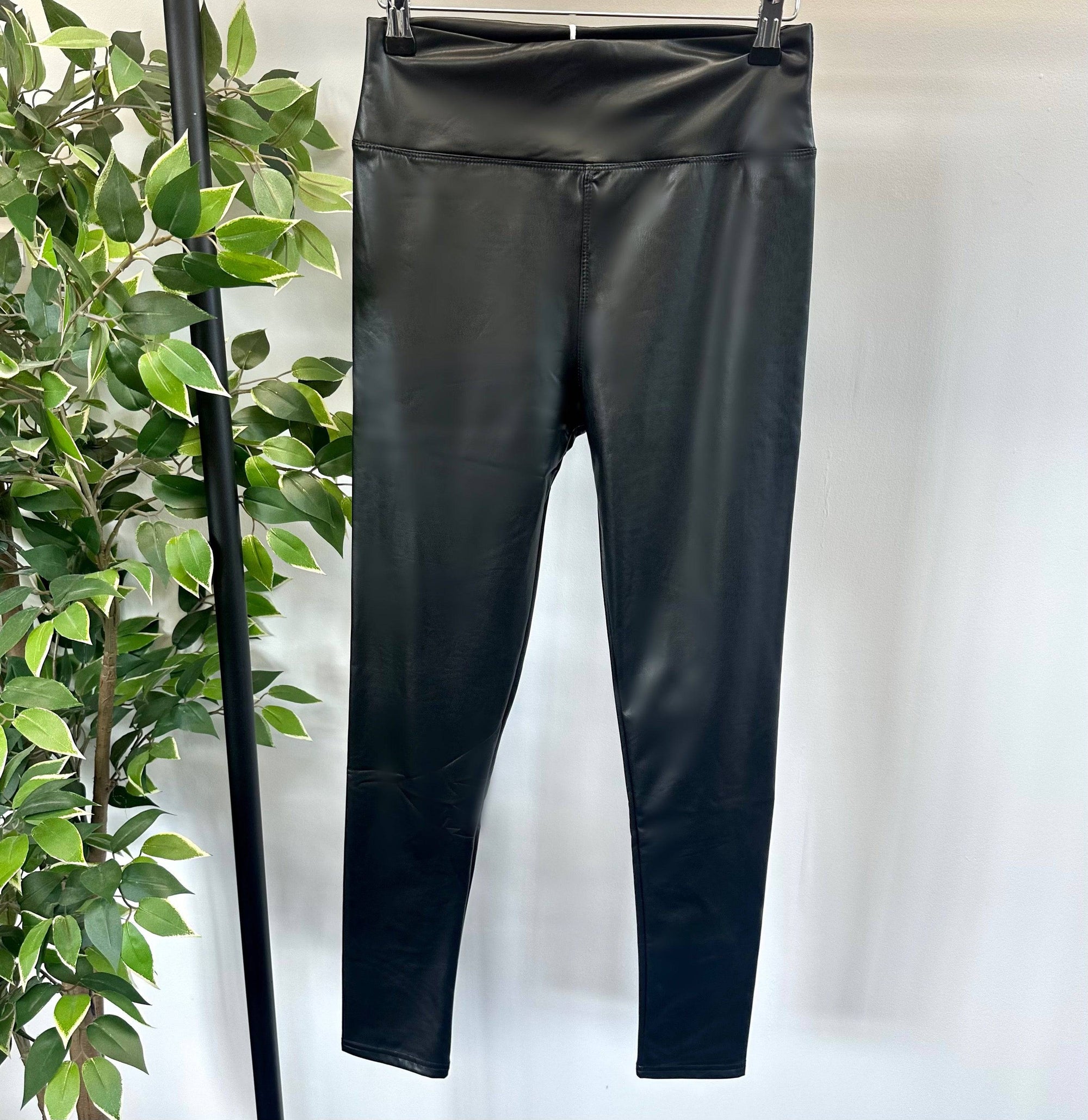 Nadia Leather look High Waist Leggings 8-20