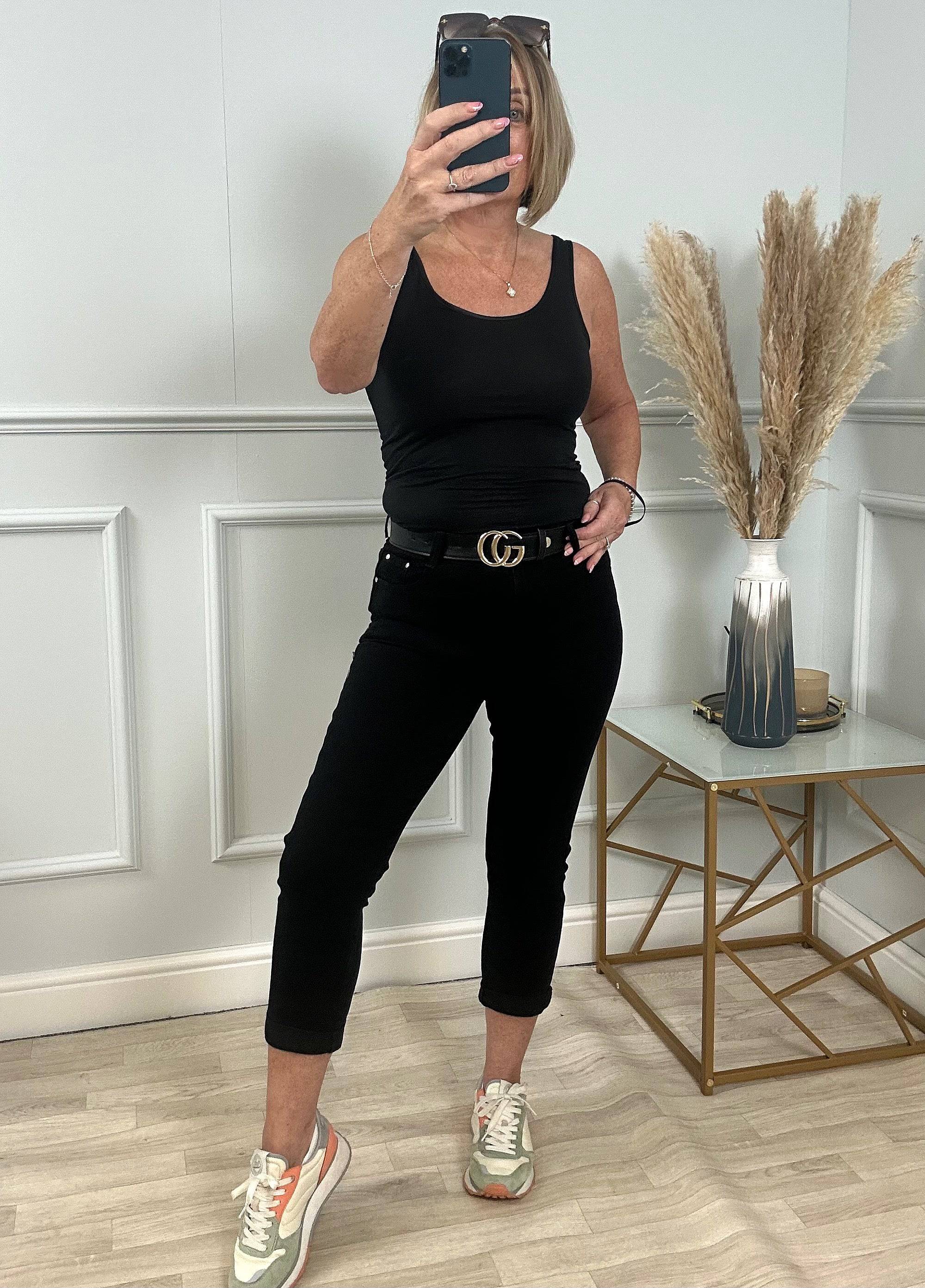 G-Smack Emily Mom Fit Jeans 8-22 Black