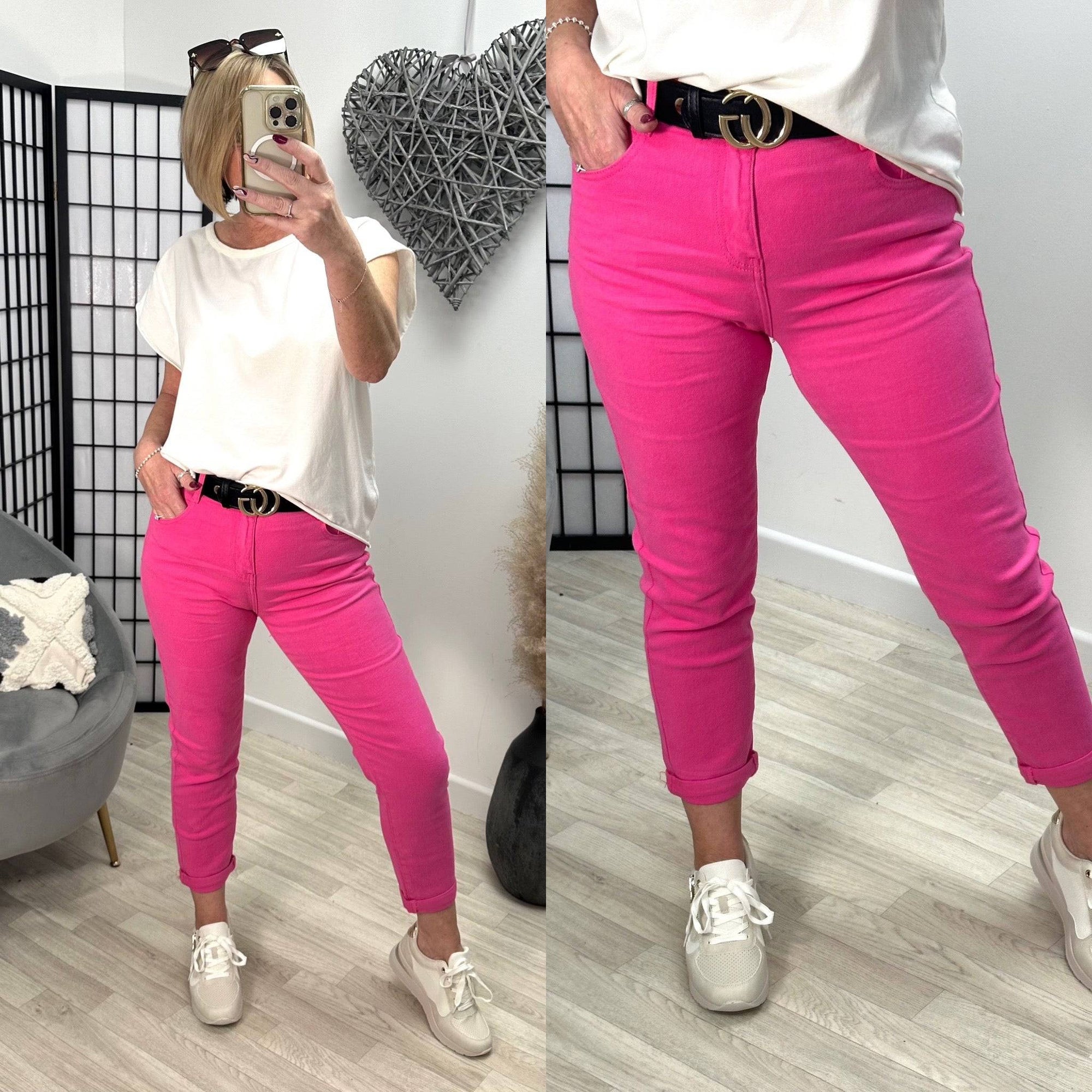 G-Smack Emily Mom Fit Jeans 8-18 Cerise