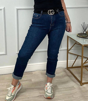 G-Smack Emily Mom Fit Jeans 8-22 Dark Wash