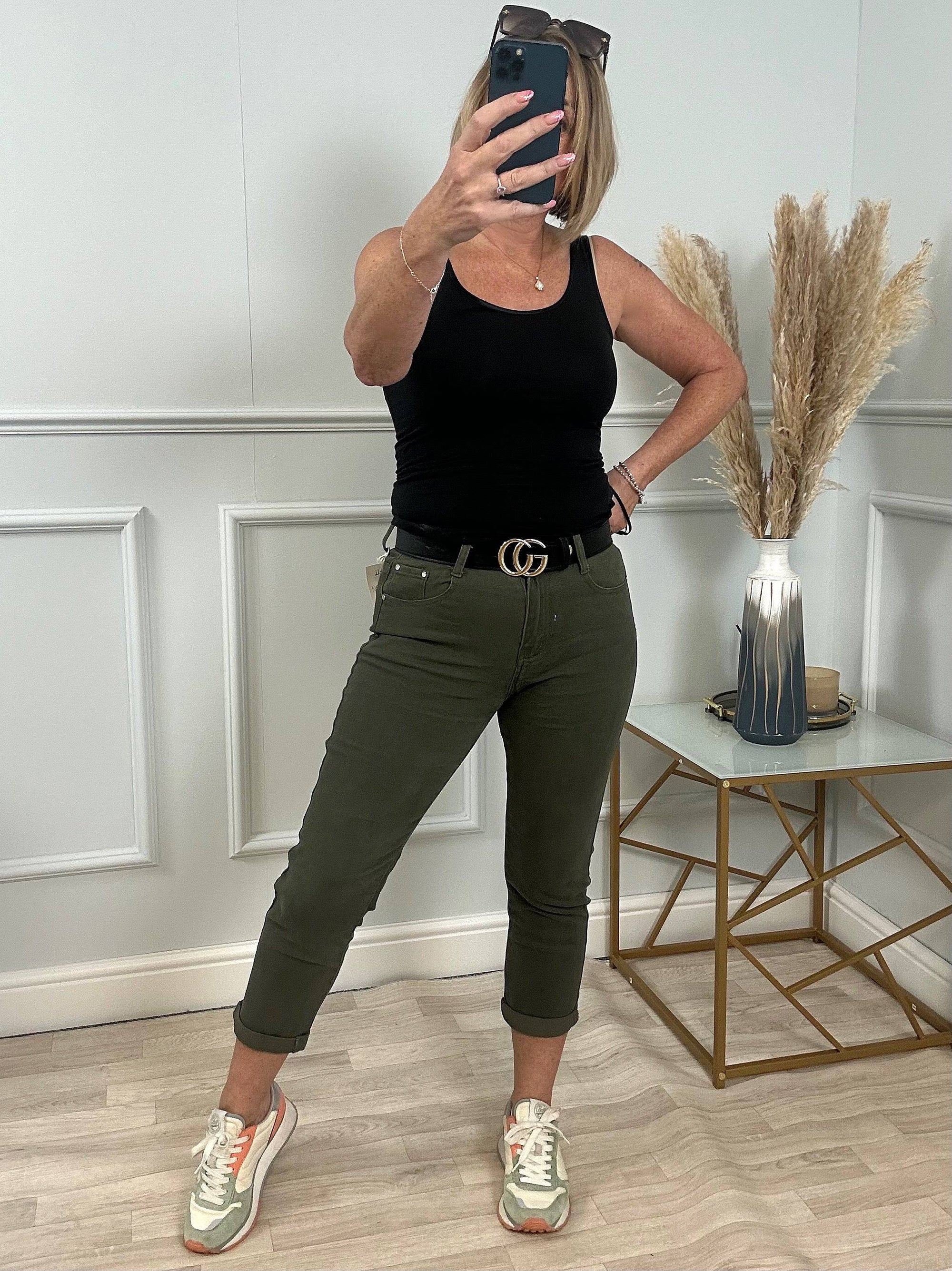 G-Smack Emily Mom Fit Jeans 8-18 Khaki