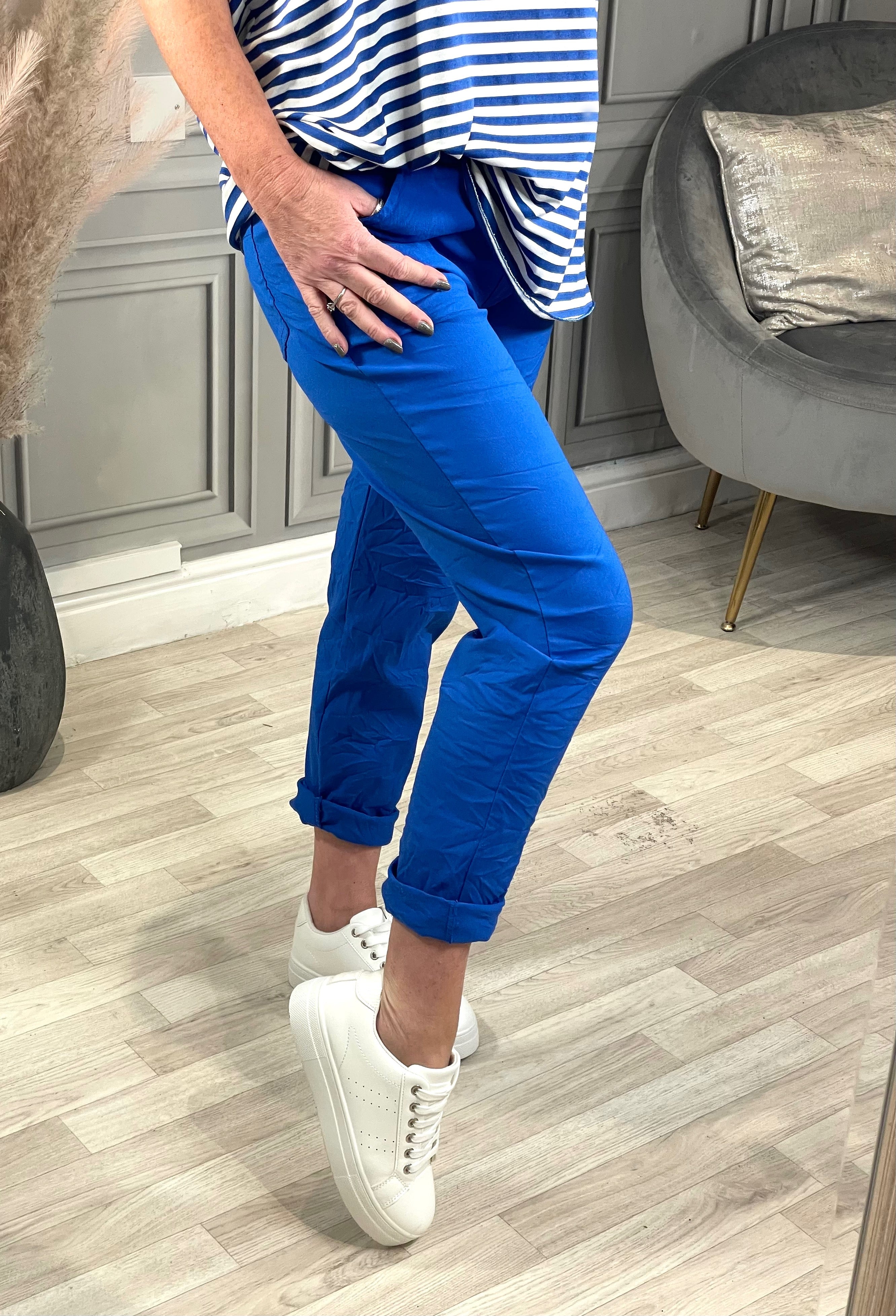 Straight Fit Trousers  Dark Blue  ONLY